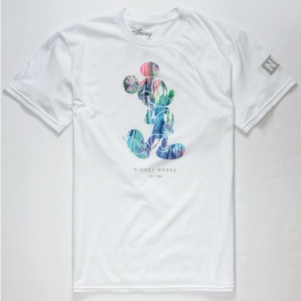 EUC Men’s Size Medium Neff X Disney Graphic Mickey Mouse Print Cotton Tee White